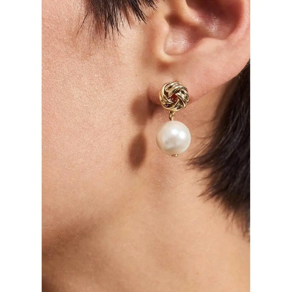 Phase Eight Pearl And Knot Drop Earrings
